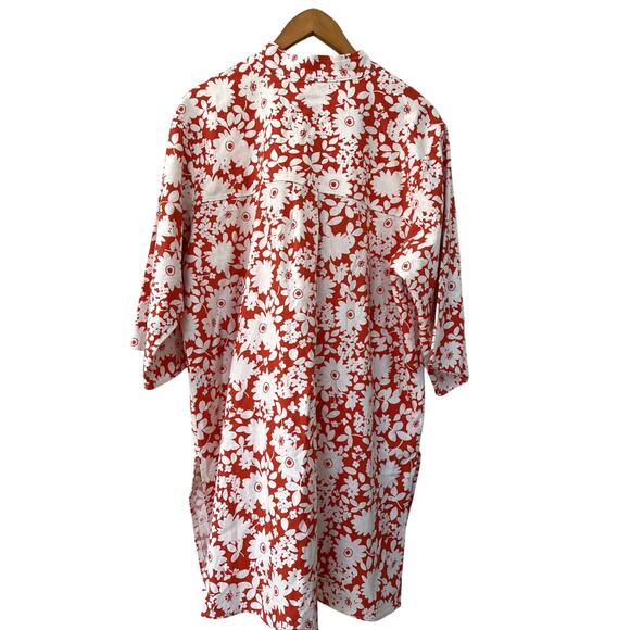 Studio NOUVEAU Shift Dress Orange Floral USA SZ 1X - Picture 5 of 7